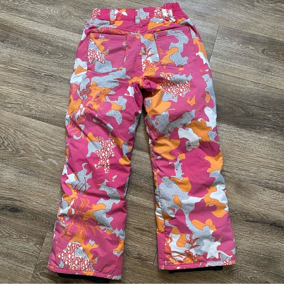 EUC Roxy Ski Bottoms Abstract Barbie Camo Floral Combo Snow Pants Size Small - Picture 10 of 13
